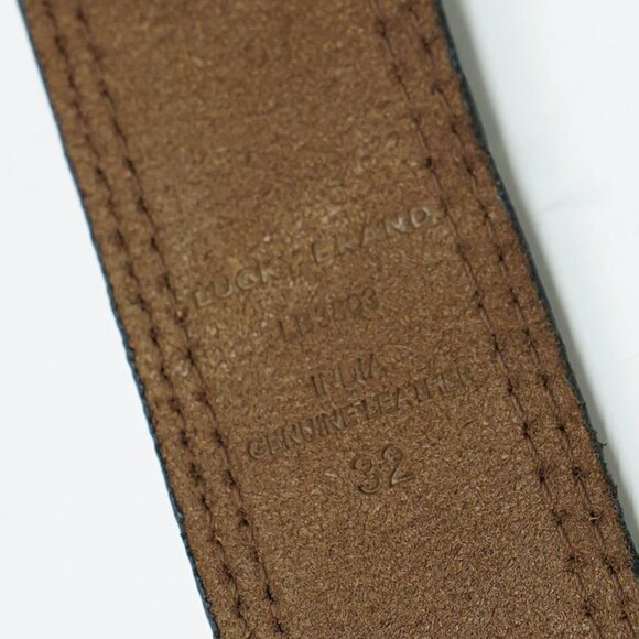 Lucky Brand Brown Leather Brass Belt Tobacco Chestnut Medium Brown Minimal Belt - Picture 9 of 10